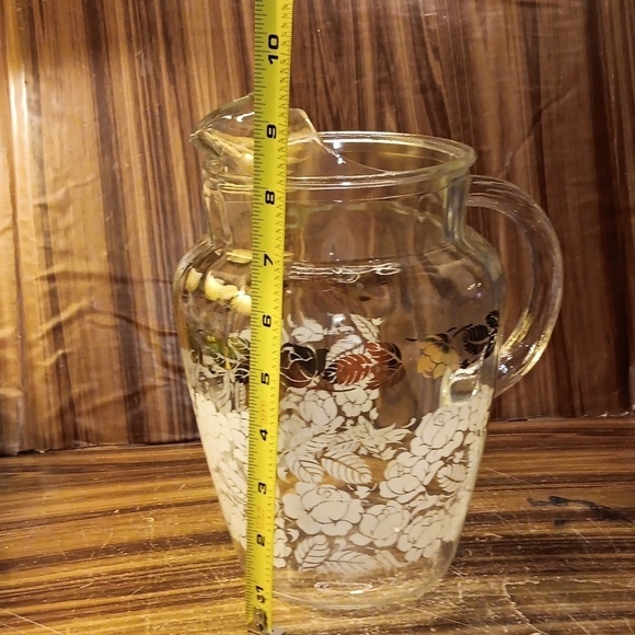 Vintage retro mcm Barlett Collins white gold rose barware pitcher - Picture 7 of 7